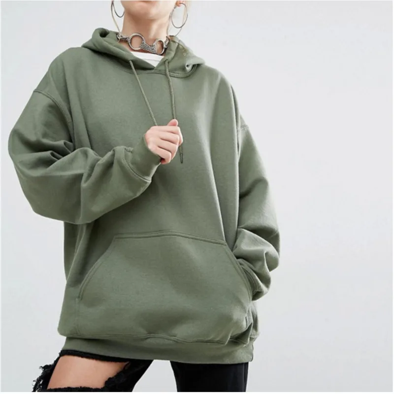 2019 Women Streetwear Tie Collar Sweatshirt Hoodies Black Grey Red Solid Women Pullover Sweatsuit
