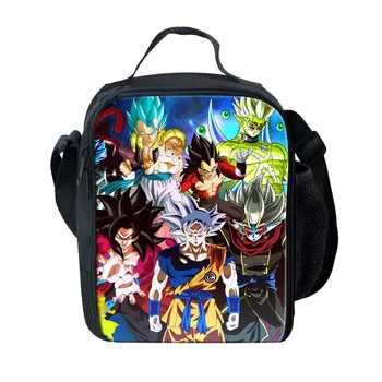 

HYCOOL New Dragon Ball Z Print Kids Insulation Lunch Bag Boys Girls Portable Food Tableware Storage Tote Bags Children Lunch Box