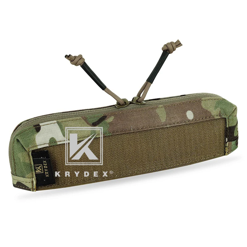 KRYDEX Tactical Zipper Insert Pouch For MK3 Chest Rig Chassis Full Length Double Zipper Panel Accessories Storage Pocket MC