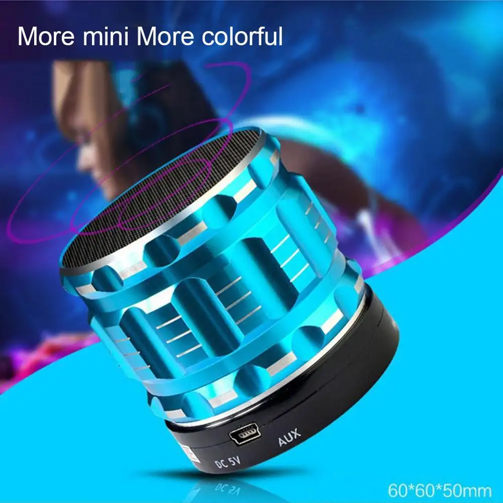 Беспроводной MP3 плеер Bluetooth цветной светильник небольшой громкоговоритель аудио