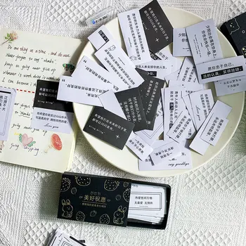 

Creative Inspiration Character Adhesive Paper Boxed Adhesive Paper Simple Black-and-White Literature and Art DIY Hand Account, M
