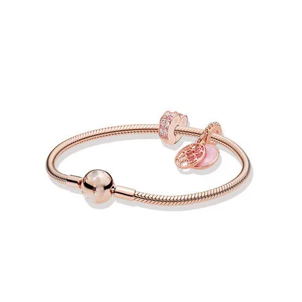 

Keris Store High Quality 1:1 100%925 Sterling Silver Rose Gold Snake Bone Love Clasp Bracelet Free Shipping