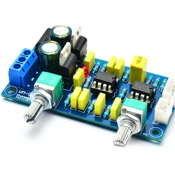 

Audio Accessories Dual Power Low Pass Volume Adjustment PCB Professional Durable Subwoofer Bass Filter Board Replacement