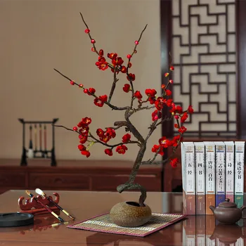 

Simulation Plum Coffee Table Decoration Ornaments New Chinese Home Accessories Living Room Table Zen Furnishings
