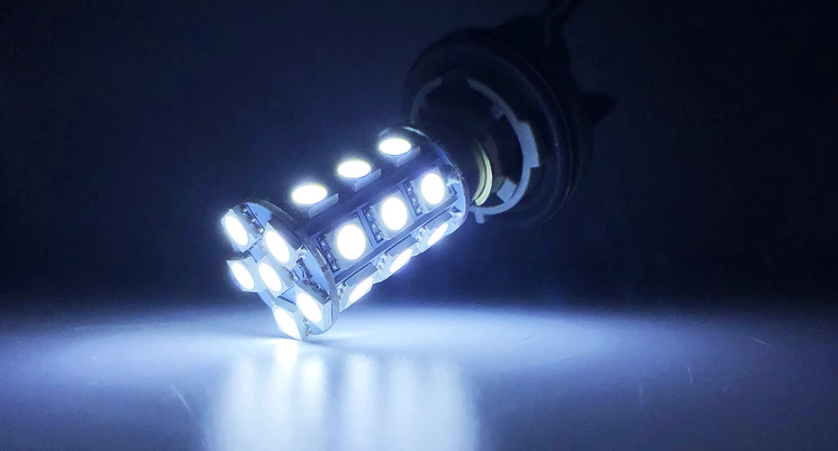 2 шт. 1156 1157 5050 Led 27 SMD p21w bay15d ba15s P21 автоматический стоп-сигнал заднего поворота сигнального фонаря с can-bus белый 6000k