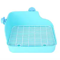 Rabbit Toilet Square Shape Pet Toilet Small Animal Toilet for Rabbit Chinchilla Guinea Pig Cage Hamster Bathroom Small Pet Cage 1