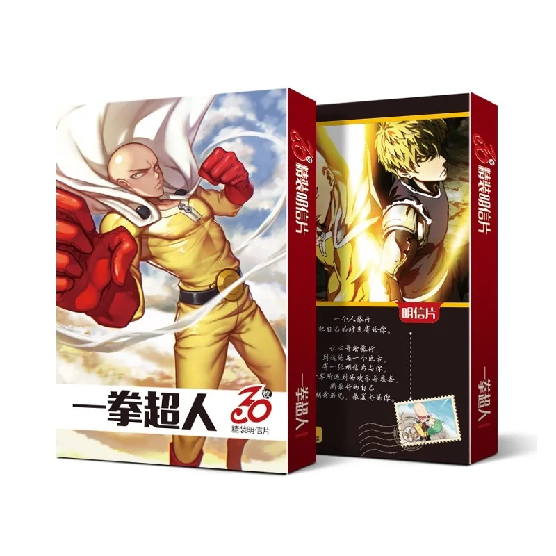 30 Sheets/Set Anime ONE PUNCH-MAN Postcard Saitama Genos Greeting Cards Fans Collection Gift 14x9 cm