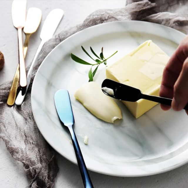 304 Stainless Steel Butter Knife Cheese Dessert Spreaders Cream Gold Black Rose Gold Knifes