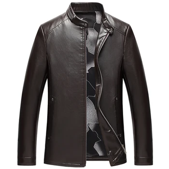 

Solid Suede Coats 50% Off Men PU Spring and Autumn Faux Jackets Casual Men's Leather Clothing