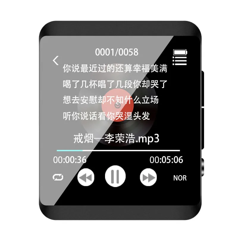 Спортивный MP3-плеер RUIZU M5 с Bluetooth и клипсой 8 ГБ, мини, полный сенсорный экран, поддержка FM, запись, электронная книга, часы, шагомер