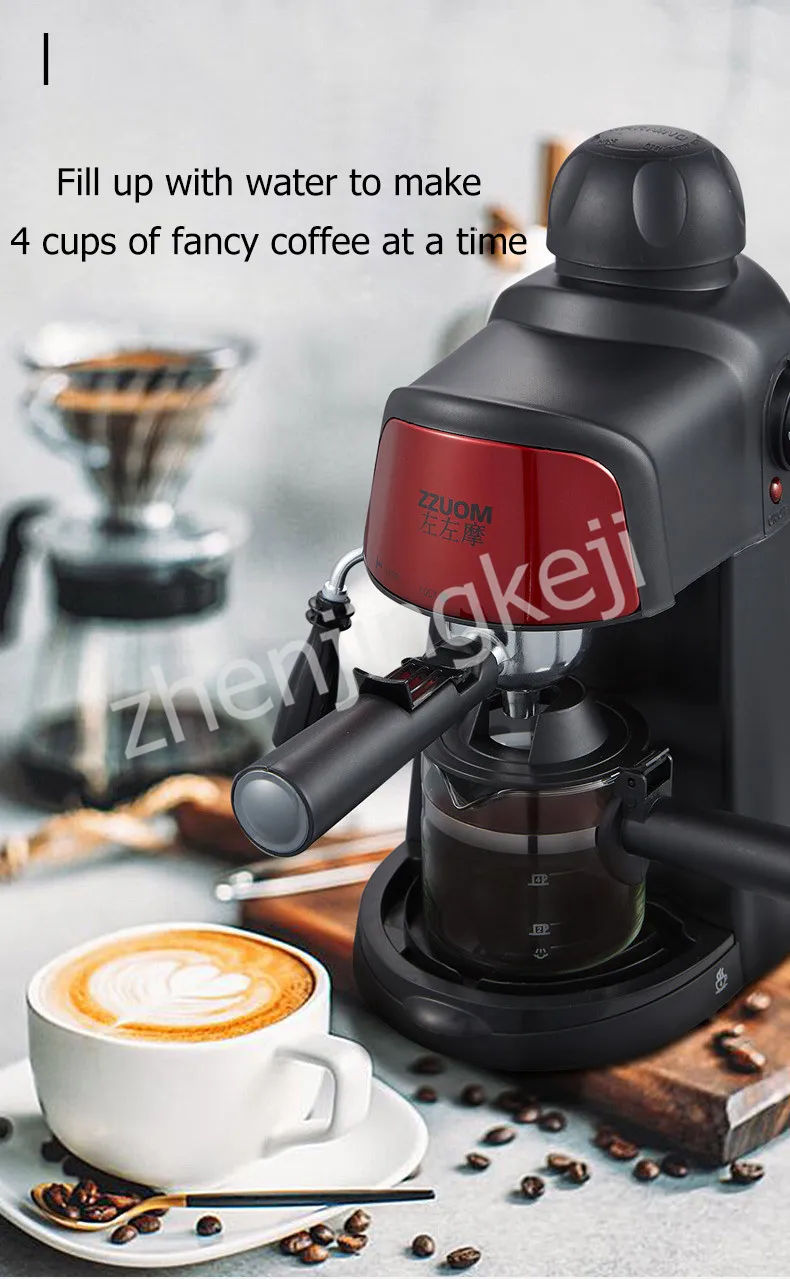 CM6810 Бытовая маленькая кофемашина итальянский полуавтоматический паровой Тип молочной пены кофейник 800 Вт кофемашина