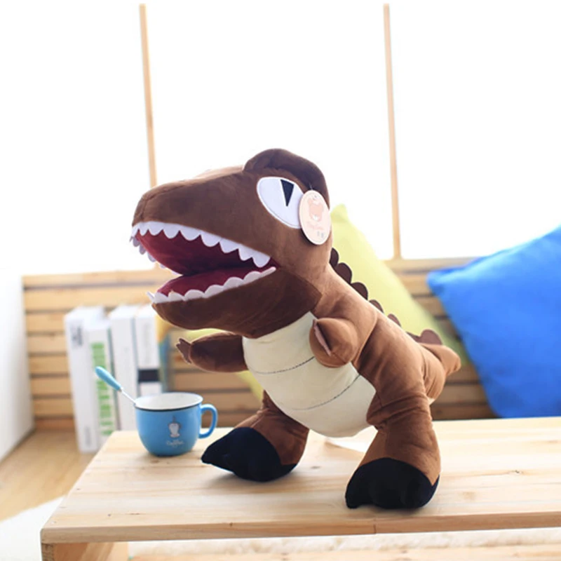 New dinosaur plush toys wholesale postage parent-child games soft hands warm cartoon Tyrannosaurus rex boy birthday gift 45cm