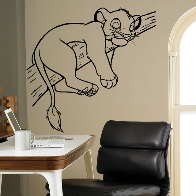 Autocollant mural 3D Roi Lion Disney