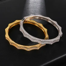 Хип-хоп Bling Iced Out мужской браслет и браслет полный кристалл проложить золотой цвет Майями кубинский браслет браслеты для женщин мужские ювелирные изделия