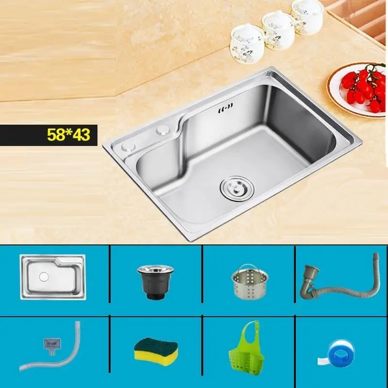 Сталь Waschbecken Evier Lavandino Inoxidable Inox Wasbak Кухня умывальник Куба Pia Cozinha Fregadero De Cocina Dishwash раковина - Цвет: Number 4