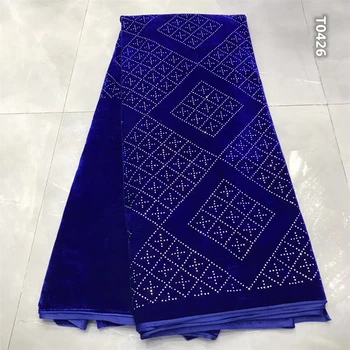 

Velvet Lace Fabric 2020 High Quality African Lace Fabric with Sequins and Stones for Nigerian Evening Dresses