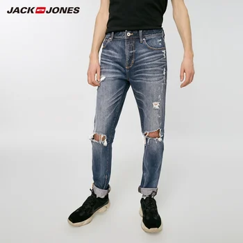 

JackJones Men's Fashion Streetwear Ripped Style Jeans Menswear| 219132602