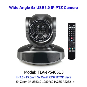 

HD 1080p Wide angle 83.7 Degree 5x Optical zoom Auto-focus USB IP PTZ Video Camera for Conference Rooms