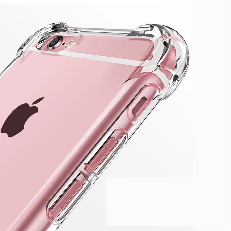 Кристально прозрачный защитный бампер для телефона iPhone 5 5S SE 6 7 8 Plus X XS XR XSMax мягкая
