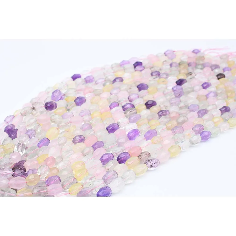 12x16mm AA Natural Faceted colorfull Crystal irregular Oval Stone Beads For DIY necklace bracelet jewelry make 15 