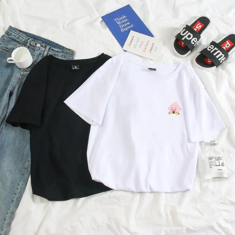 

Funny Majin Buu T Shirt Women Kawaii Anime Cartoon Dragon Ball cartoon Shirt Tops Summer Unisex Couple Harajuku Tee Shirt