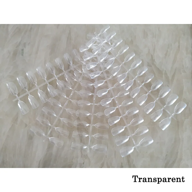 5 X Transparent Смешанные 18 цветов полное покрытие поддельные ногти короткие остроконечные накладные ногти шпильки миндалевидные ногти яркие цвета дизайн ногтей - Цвет: 5 X Transparent