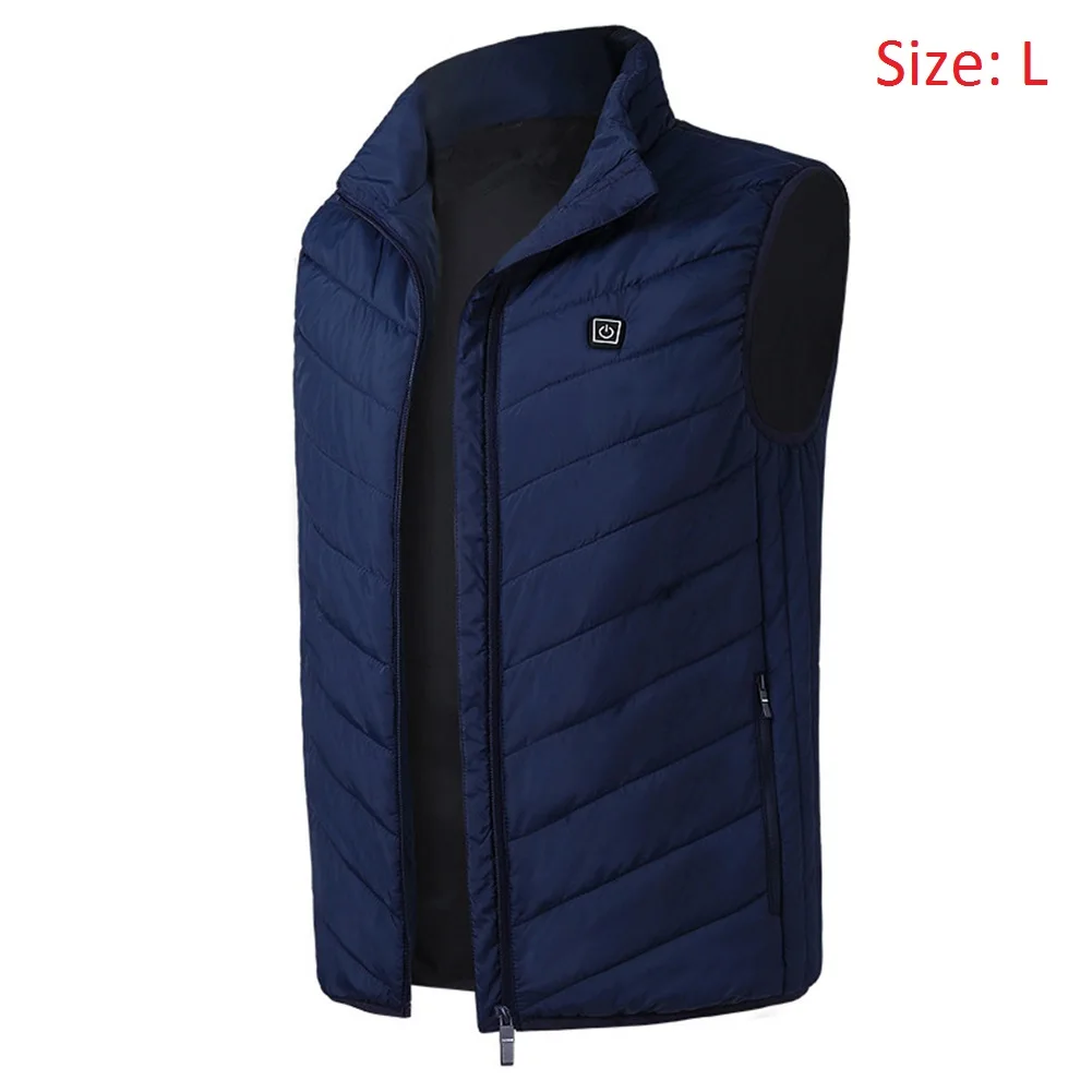 Слоновая кость Уличный мужской жилет с электрическим подогревом, USB нагревательный жилет, зимняя Тепловая ткань, перо, горячая Распродажа, походная теплая куртка для охоты - Цвет: Слоновая кость
