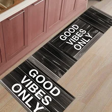 Черный винтажный деревянный хороший Vibes Только 2 шт. коврик для кухни Dirt Mud Trapper Нескользящая подложка аксессуары наборы пола