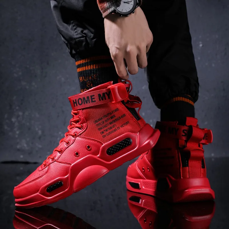 Zapatillas deportivas de plataforma alta para hombre y mujer, zapatos  informales de Hip Hop, tenis, calzado de deporte para adultos, color rojo,  Otoño, 2021| | - AliExpress