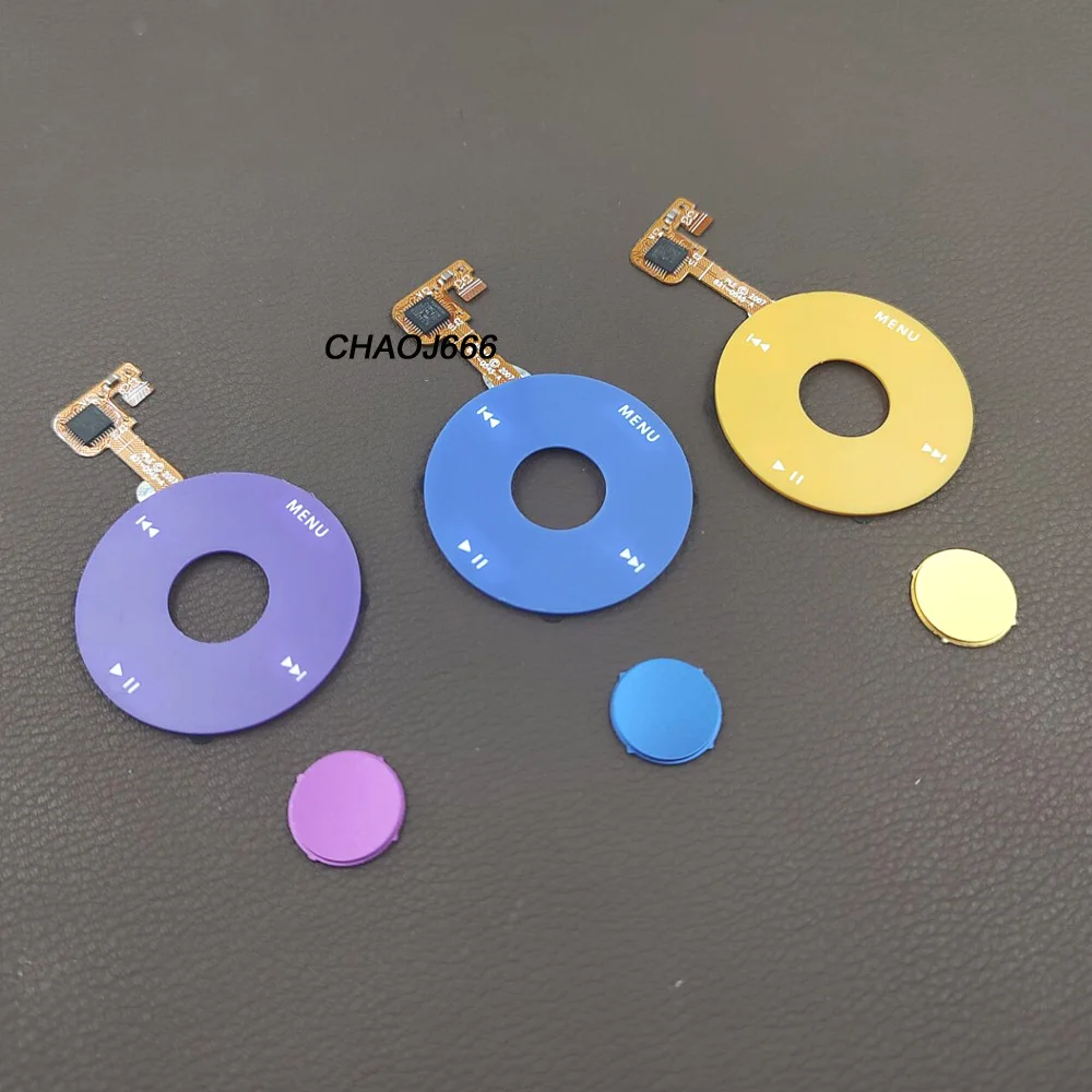 Blue Purple Yellow Colorful Clickwheel Center Select Button for iPod 6th 7th Classic 80GB 120GB 160GB