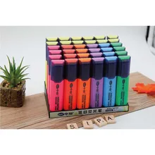 Джемпер дистрибьютор SH889 рекламная флуоресцентная ручка 36 палочек 7 цветов Ослепительная фломастеры маркировка флуоресцентная ручка стойки