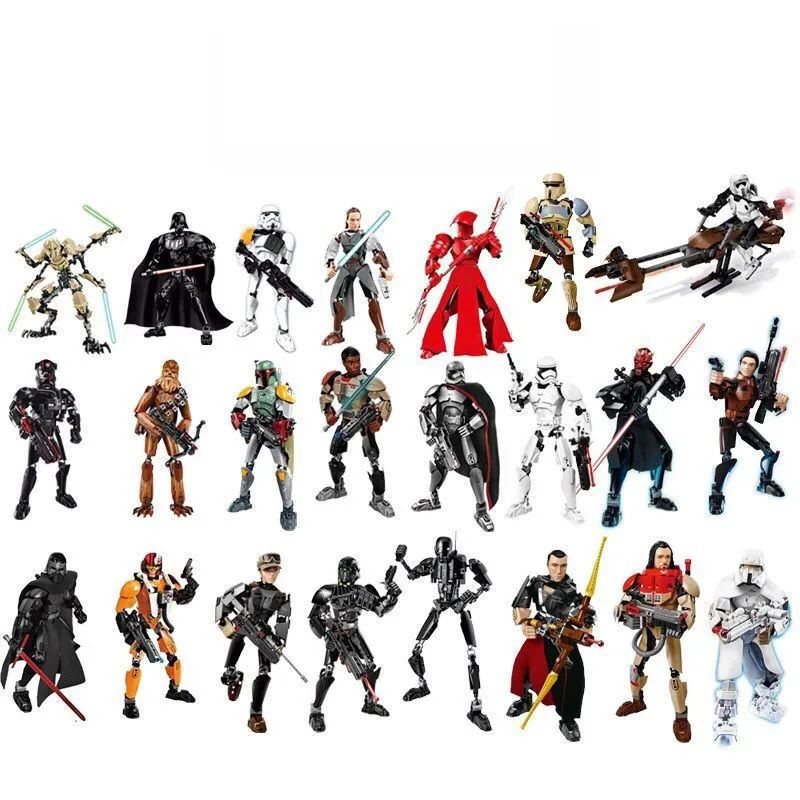 Сборная фигурка Кайло Рен Jango Боба Фетт чубакки K 2SO Рей увлажняющим эффектом