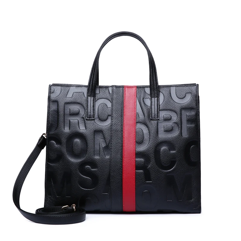 

Letter Printed Genuine Leather Handbags for Women 2020 New Luxury Brand Handbags Ladies Shoulder Messenger Bag Louis Brand Bolsa