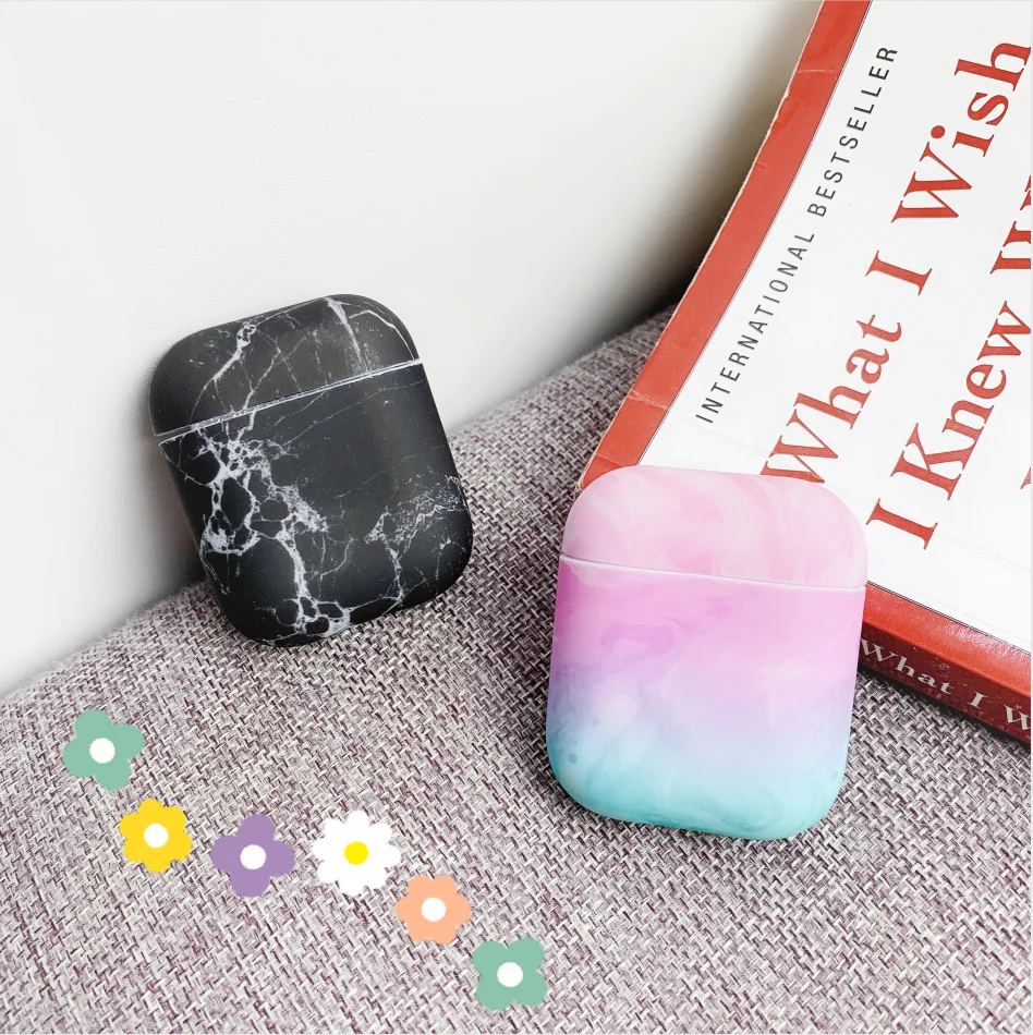 

Marble Pattern Case for AirPods Earphone Case Luxury Headphone Conch Shell Earphone Case for Airpods 2 1 Cover Protective Fundas