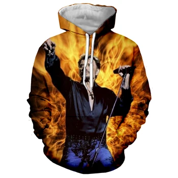 

3D Print Hipster Pop French Johnny Hallyday Sweatshirts Hip hop Rock Streetwear Hoodies Unisex Casual Tracksuits Hoodie Clothing