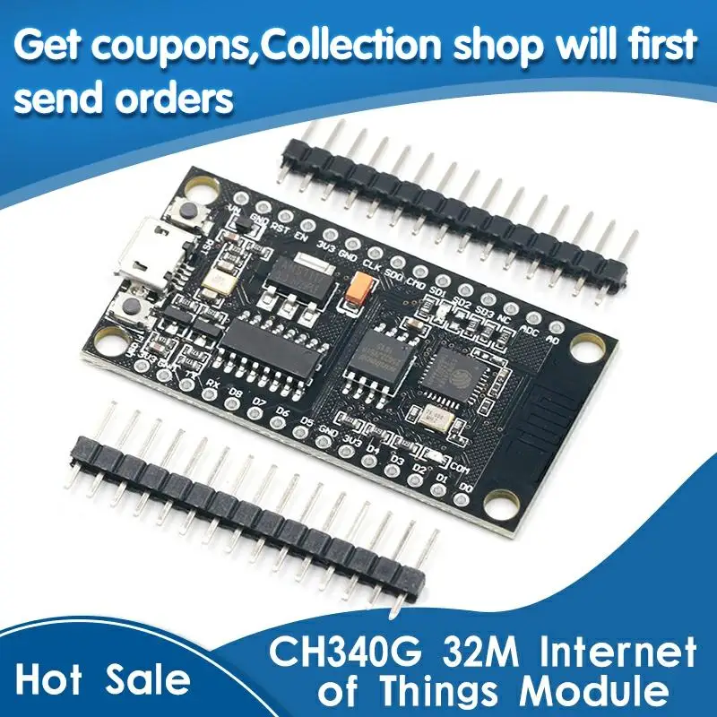 Para WeMos D1 USB NodeMcu V3 CH340G CH340 ESP8266 32MB módulo inalámbrico Internet Placa de desarrollo para Arduino IDE IIC I2C SPI ► Foto 1/6
