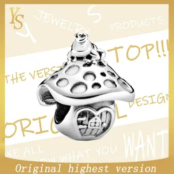

YS string decoration 100% sterling silver top version original 2019 autumn new mushroom house string ornaments beads new wave
