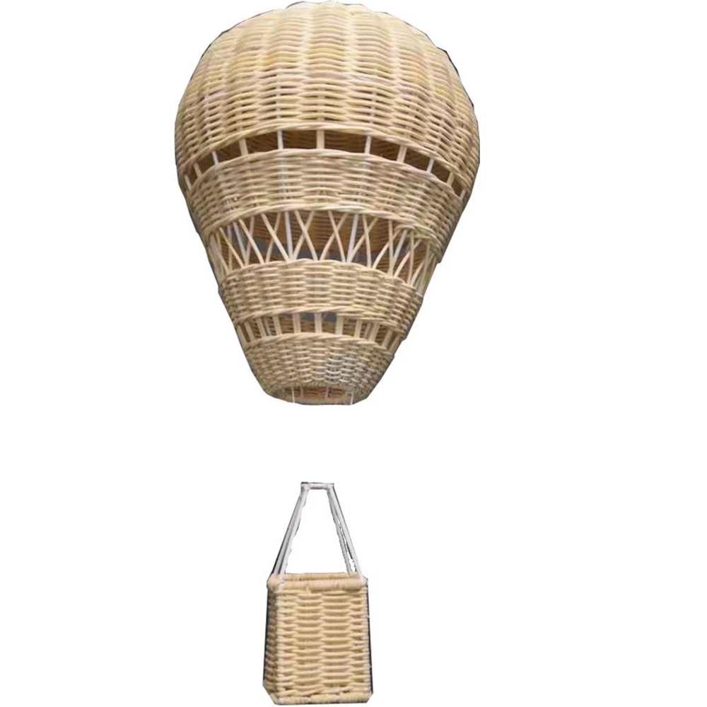 

Handmade Kids Room Decoration Nordic Style Children Bedroom Kindergarten Rattan Weaven Hot Air Balloon Craft Wall Hanging Decor