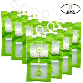 

8pcs/lot Wardrobe Hanging Hygroscopic Anti-Mold Deodorizing Moistureproof Desiccant Hanging Bag Anti-mildew Dehumidification Bag