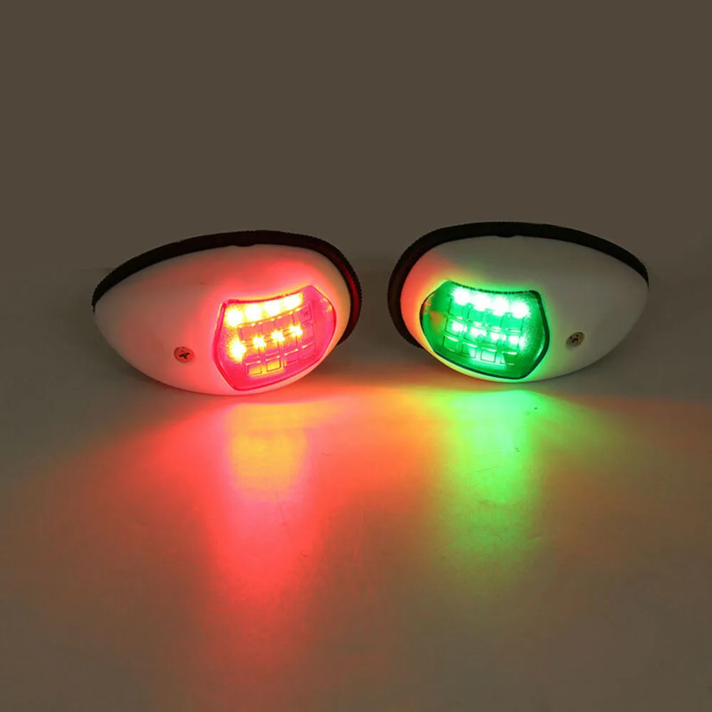 2pcs 8LED боковой габаритный сигнальный навигационный светильник для грузовика, автомобиля, лодки, трактора, передняя, левая, правая лампа для автозапчастей