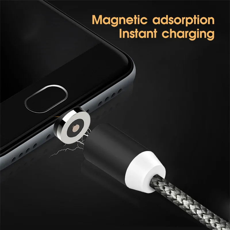 Магнитный кабель Micro type-C для быстрой зарядки iPhone, 1 м, 2 м, магнитный кабель usb type-C для мобильного телефона huawei, Xiaomi