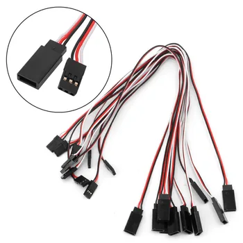 

10pcs 100mm Servo Lead Extension Wire Cable Cord For Futaba JR Male To Female Y4UD