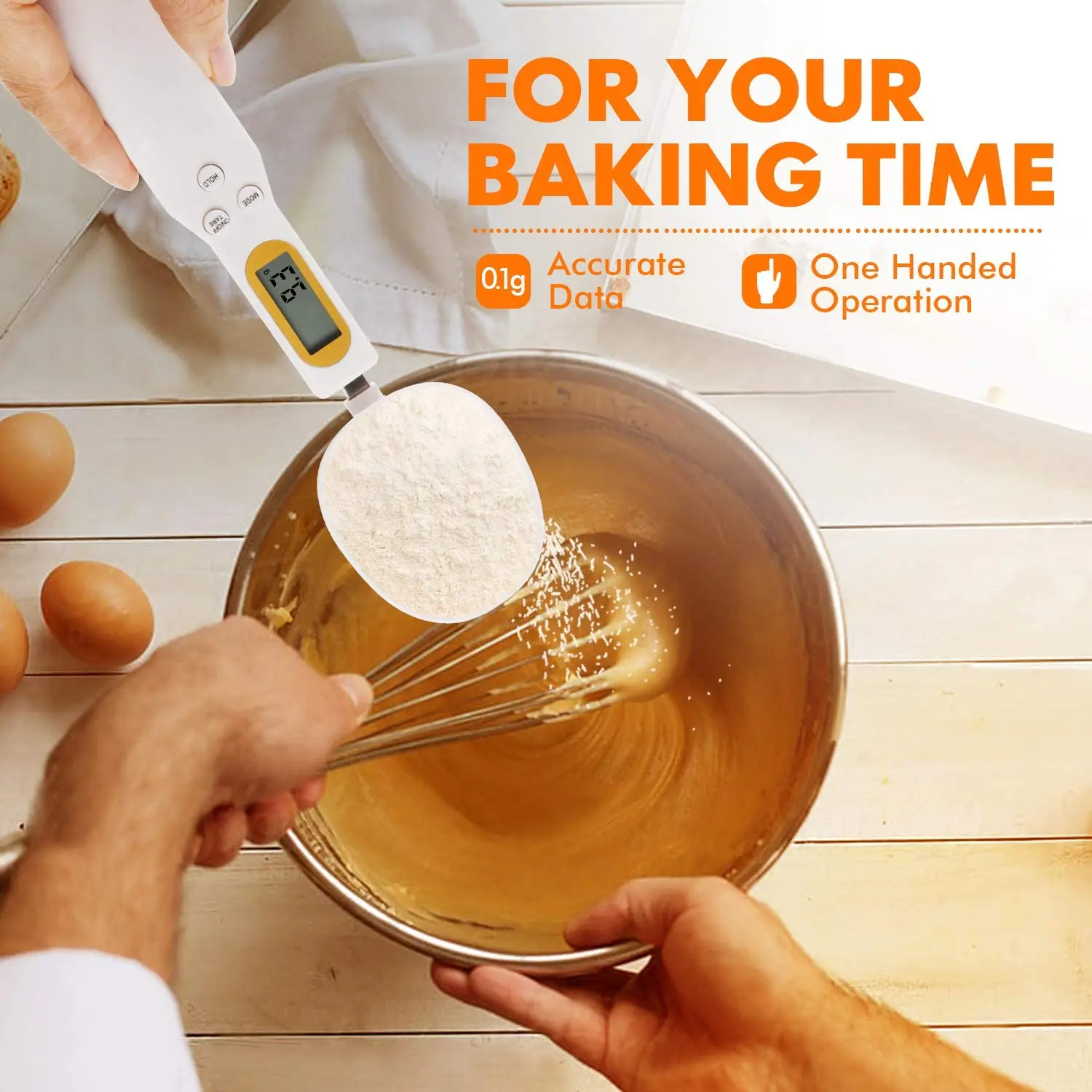 WALFOS 500g/0.1g Kitchen Scales Measuring Cup Baking Accessories LCD Display Electronic Digital Spoon Power Free Shipping - Image 5