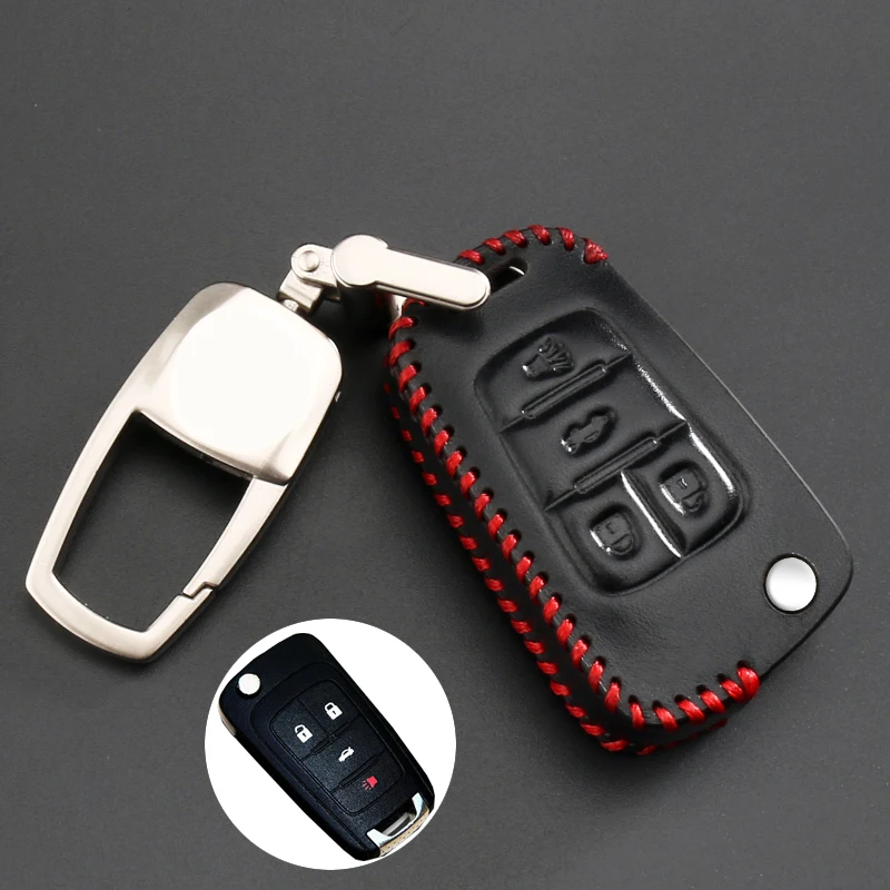 Новинка 2019 чехол из натуральной кожи для автомобильного ключа Chevrolet Epica Aveo Cruze Malibu
