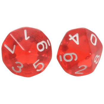 

10-Dices D10 Ten Sided Gem Dice Die for RPG Dungeons&Dragons Board Table Games