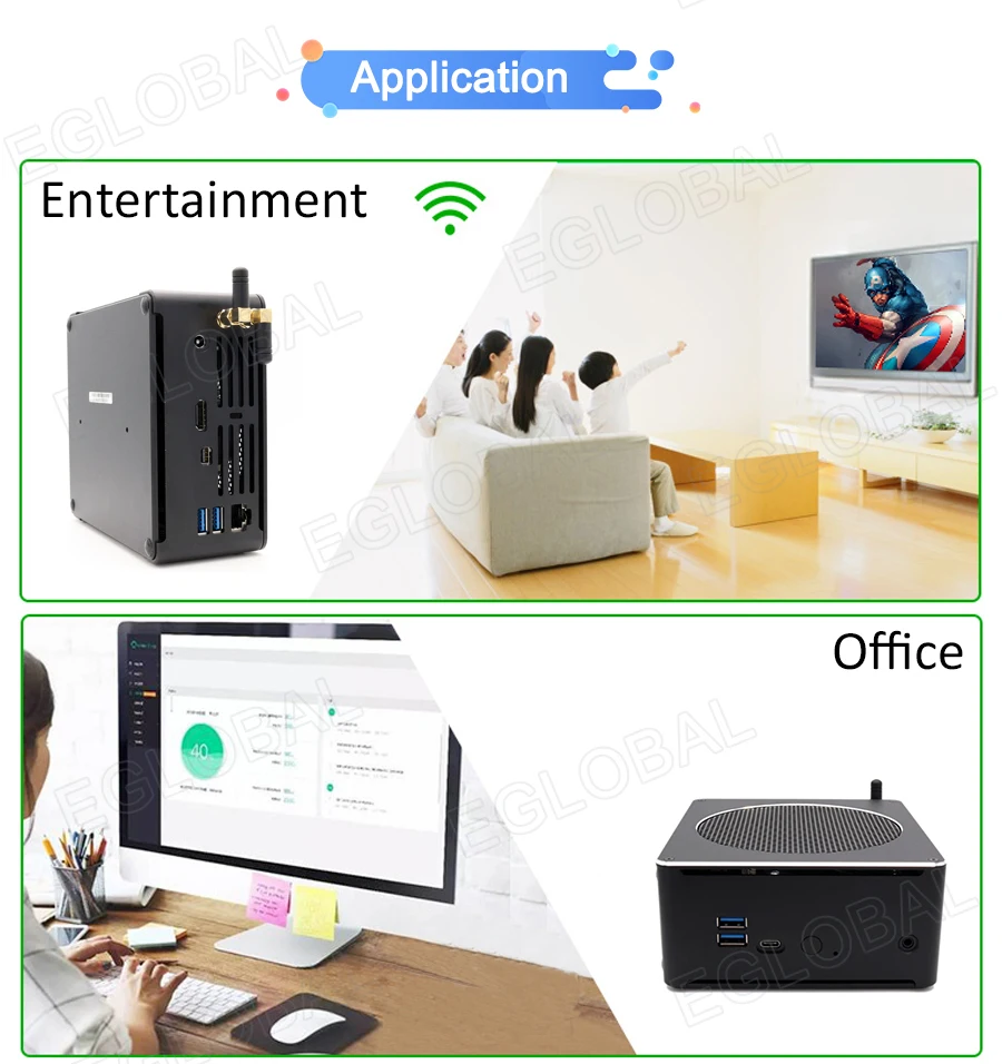 Eglobal игровой Мини ПК i9 8950HK i7 8750H Xeon E3-15 DDR4 Nuc компьютер Win 10 Pro NVMe PCIe 2* DDR4 32 Гб 64 Гб AC WiFi HD+ DP