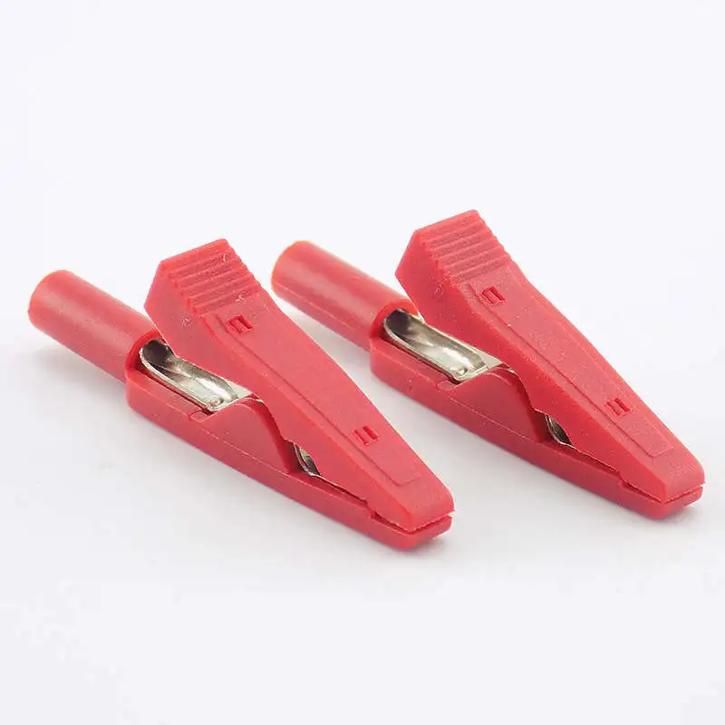 2mm Banana plug Cable Connector Crocodile Clip Insulated Alligator Clips Probe Battery Adapter Multimeter Pen Female Test Probe