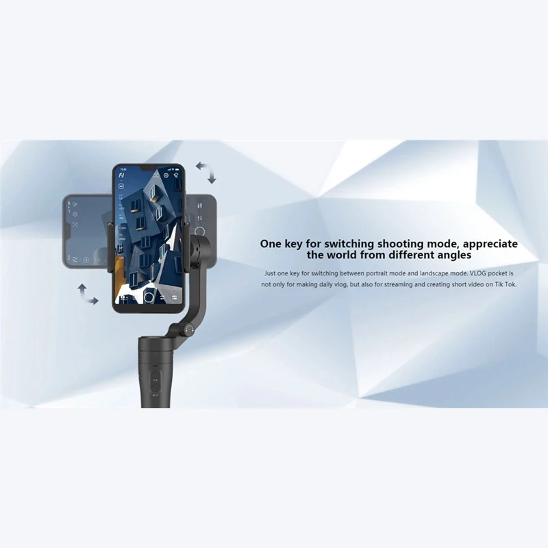 Feiyu Tech VLOG Карманный 3-осевой складной устойчивый ручной шарнирный стабилизатор для камеры GoPro для телефонов кинематографистам 25% off Код: BGFYVLOG