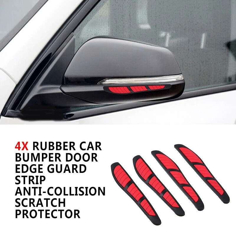 

pcmos Red Blue Yellow Car Door Edge Guard Strip Scratch Protector Anti-collision Trim Mirror Sticker Exterior Accessories New