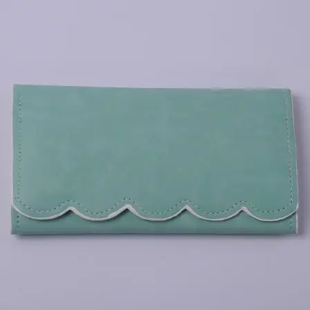 with embroidery PU искусственная кожа кошельки заготовки монограмма конверт кошелек с зубчатыми eage DOM389 - Цвет: with embroidery